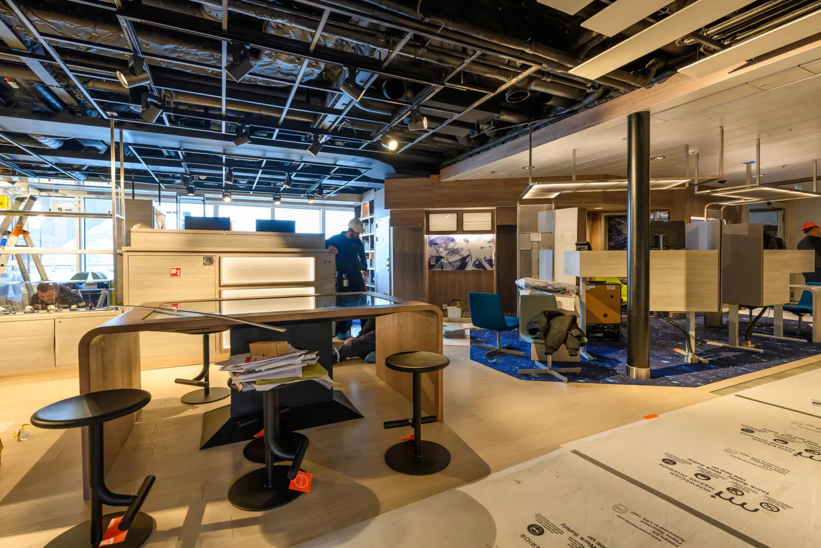 Ship interior during refurbishment works